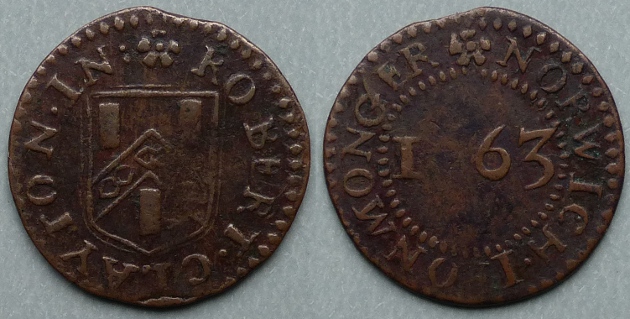 Norwich, Robert Clayton 1663 farthing